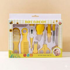 Baby Care Grooming Kit 10-in-1 Nursery Healthy Care Set – Blue | Infant Nail Clippers, Hair Brush, Comb, Scissors, Thermometer & Essential Baby Grooming Tools for Newborns & Toddlers ( care kit)