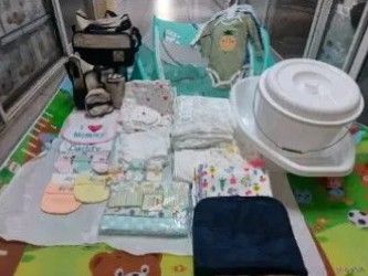 Baby Essentials 20-in-1 Complete Bundle | Foldable Crib, Clothing Set, Shawl, Warmer, Diaper Bag & Hygiene Items