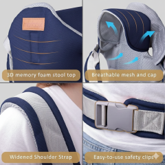 Ergonomic Baby Carrier Newborn to Toddler | Hands-Free Front Carry | Breathable Adjustable Infant Carrier | Comfortable Hip Support | Goldcare Baby Carrier + Free Baby Socks