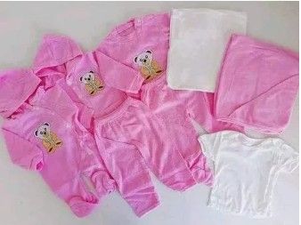8PCS Newborn Baby Cotton Receiving Set – Soft & Comfortable Clothing Pack for Baby Boys & Girls | Perfect Daily Wear & Baby Shower Gift