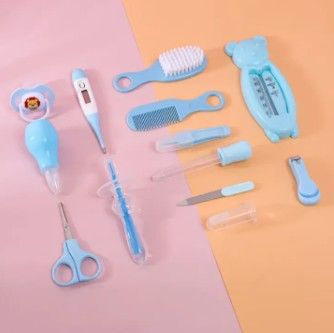 13 in 1 Baby Care Grooming Kit (Big) – Complete Nursery Baby Care Kit with Nail Clippers, Hair Brush, Comb, Thermometer, Scissors & Health Tools, Safe Grooming Set for Newborns & Toddlers