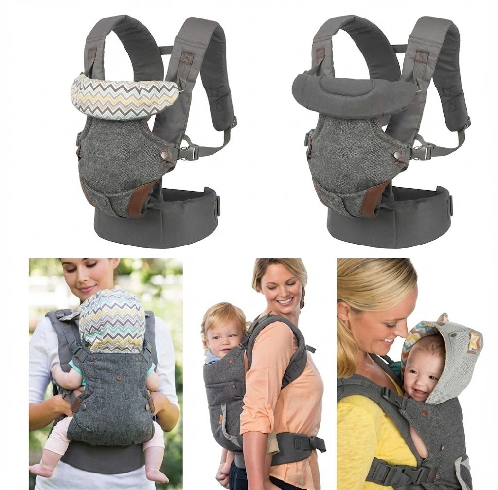 Infantino Cuddle Up Ergonomic Hoodie Carrier | Cute Fox Design with Detachable Hood