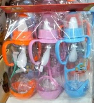 3PCS Baby Feeding Set – Water/Milk Bottles + 3 Baby Spoons + 3 Nappy Holders