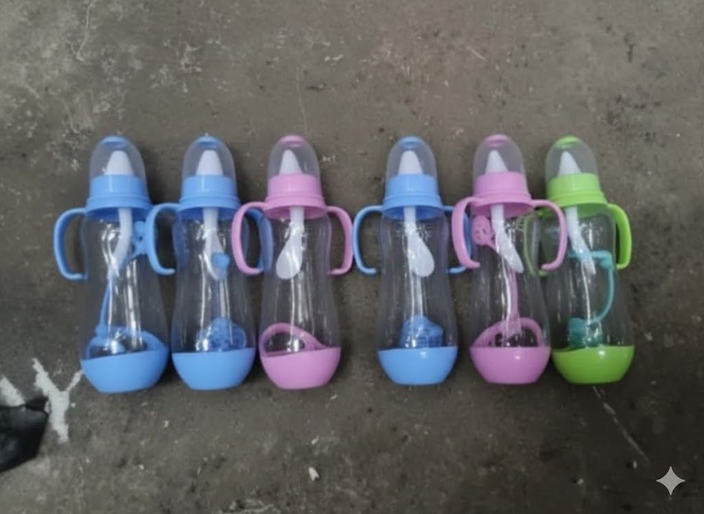 3PCS Baby Feeding Set | Water/Milk Bottles, Spoons, Nappy Holder | BPA-Free, Safe Essentials for Newborns, Infants & Toddlers | Durable Gift