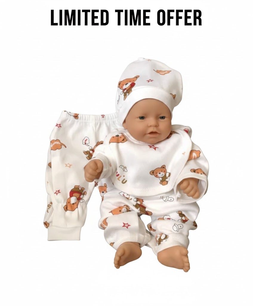 5PCS Newborn Baby Cotton Receiving Set | Soft, Breathable & Comfortable Essentials Bundle for Boys & Girls | Perfect Baby Gift & Newborn Care