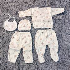 5PCS Newborn Baby Cotton Receiving Set | Soft, Breathable & Comfortable Essentials Bundle for Boys & Girls | Perfect Baby Gift & Newborn Care