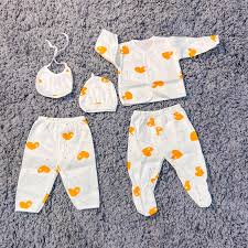 5PCS Newborn Baby Cotton Receiving Set | Soft, Breathable & Comfortable Essentials Bundle for Boys & Girls | Perfect Baby Gift & Newborn Care