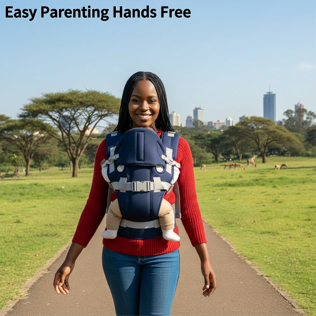 Ergonomic 5-in-1 Baby Carrier with Hip Seat & Hood – Breathable 3D Mesh, Back Support, Adjustable for Newborn to 20kg (4-6M+) - Hands-Free for Travel, Shopping, and Everyday Comfort