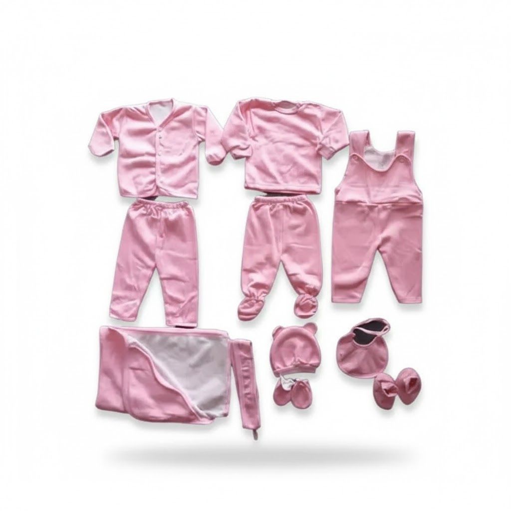 PLAIN COLORS 11Pcs Newborn Warm Fleece Receiving Set | Baby Clothing & Blanket Essentials for Infants (11 PCS)