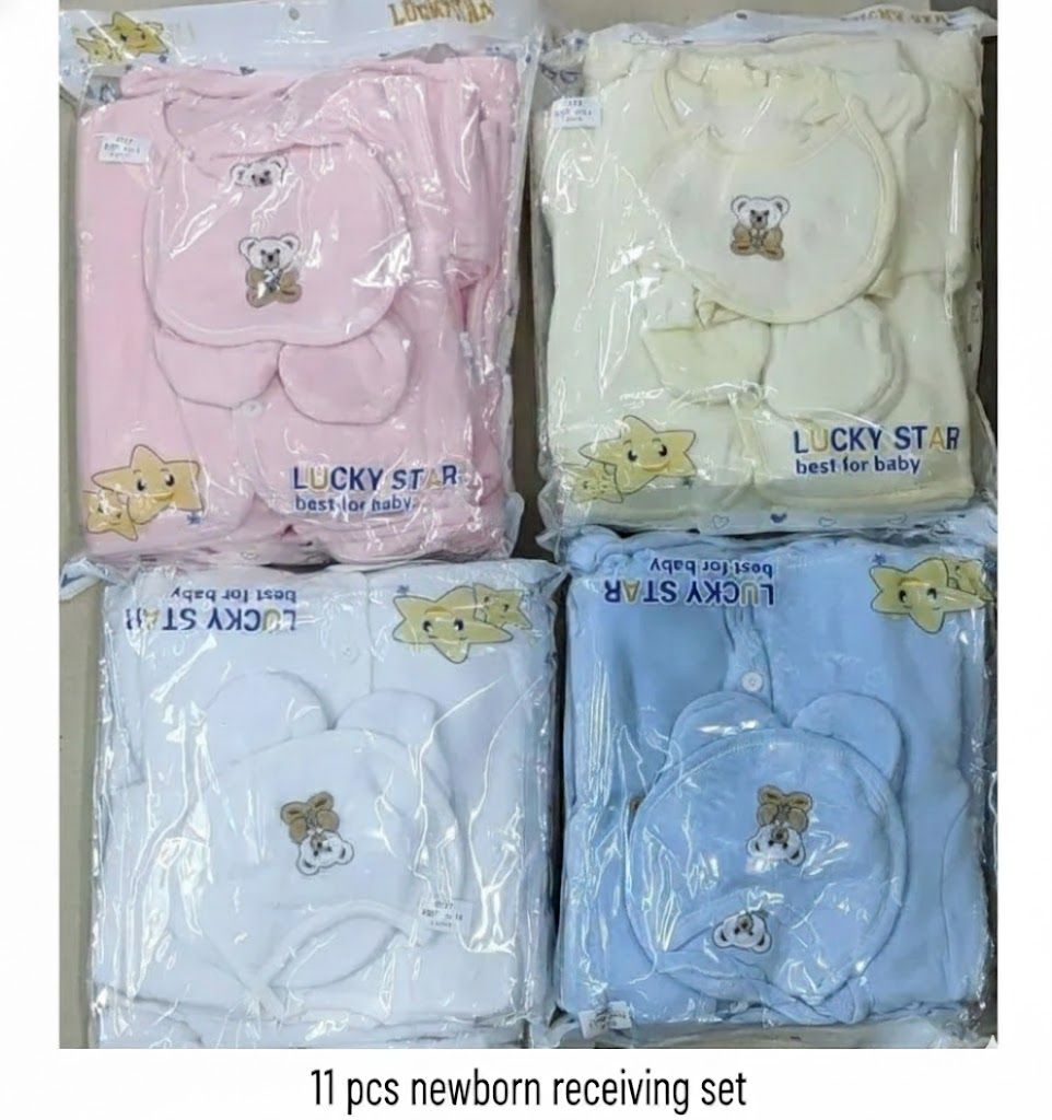 PLAIN COLORS 11Pcs Newborn Warm Fleece Receiving Set | Baby Clothing & Blanket Essentials for Infants (11 PCS)