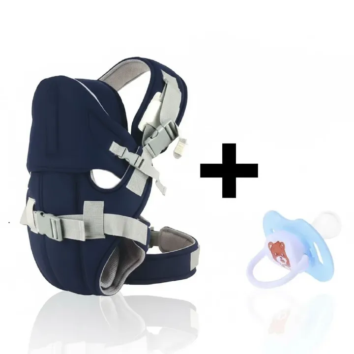 The Comfort & Calm Bundle:Breathable 3D Mesh Baby Carrier w/ Hip Seat (0-20kg)+ with Anti-Colic Soothing Pacifier .