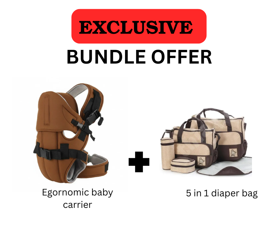 Ultimate Parent Bundle! Ergonomic Baby Carrier (Hip-Healthy) & Versatile 5-in-1 Diaper Bag System | MAX Comfort & Hands-Free