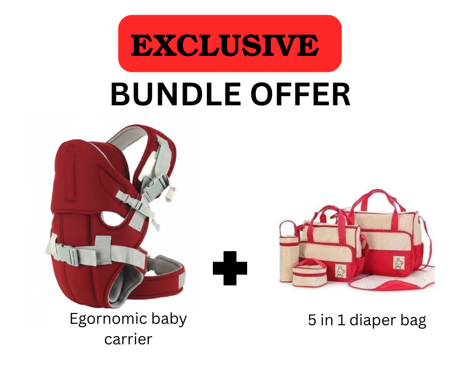 Ultimate Parent Bundle! Ergonomic Baby Carrier (Hip-Healthy) & Versatile 5-in-1 Diaper Bag System | MAX Comfort & Hands-Free