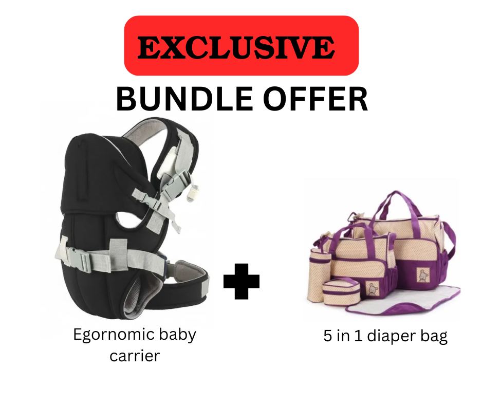 Ultimate Parent Bundle! Ergonomic Baby Carrier (Hip-Healthy) & Versatile 5-in-1 Diaper Bag System | MAX Comfort & Hands-Free