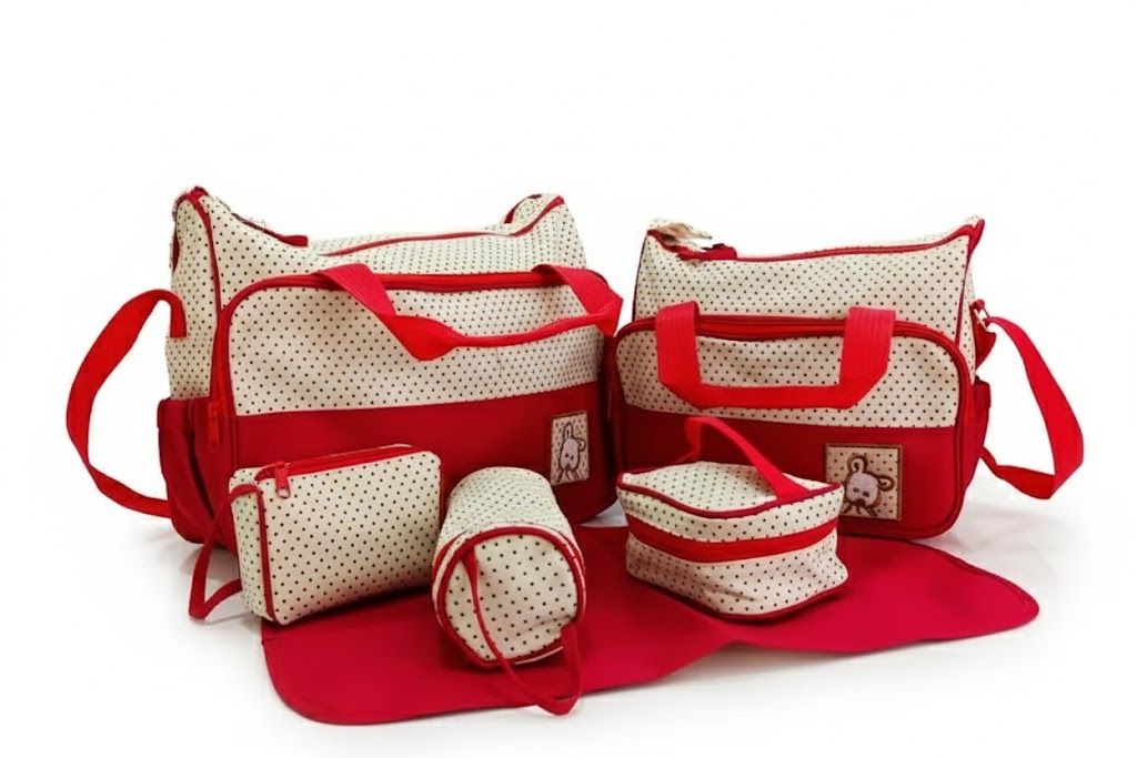 5-in-1 Premium Mummy Diaper Bag Set – Large Capacity, Waterproof Organizer | Best for Travel & Baby Essentials