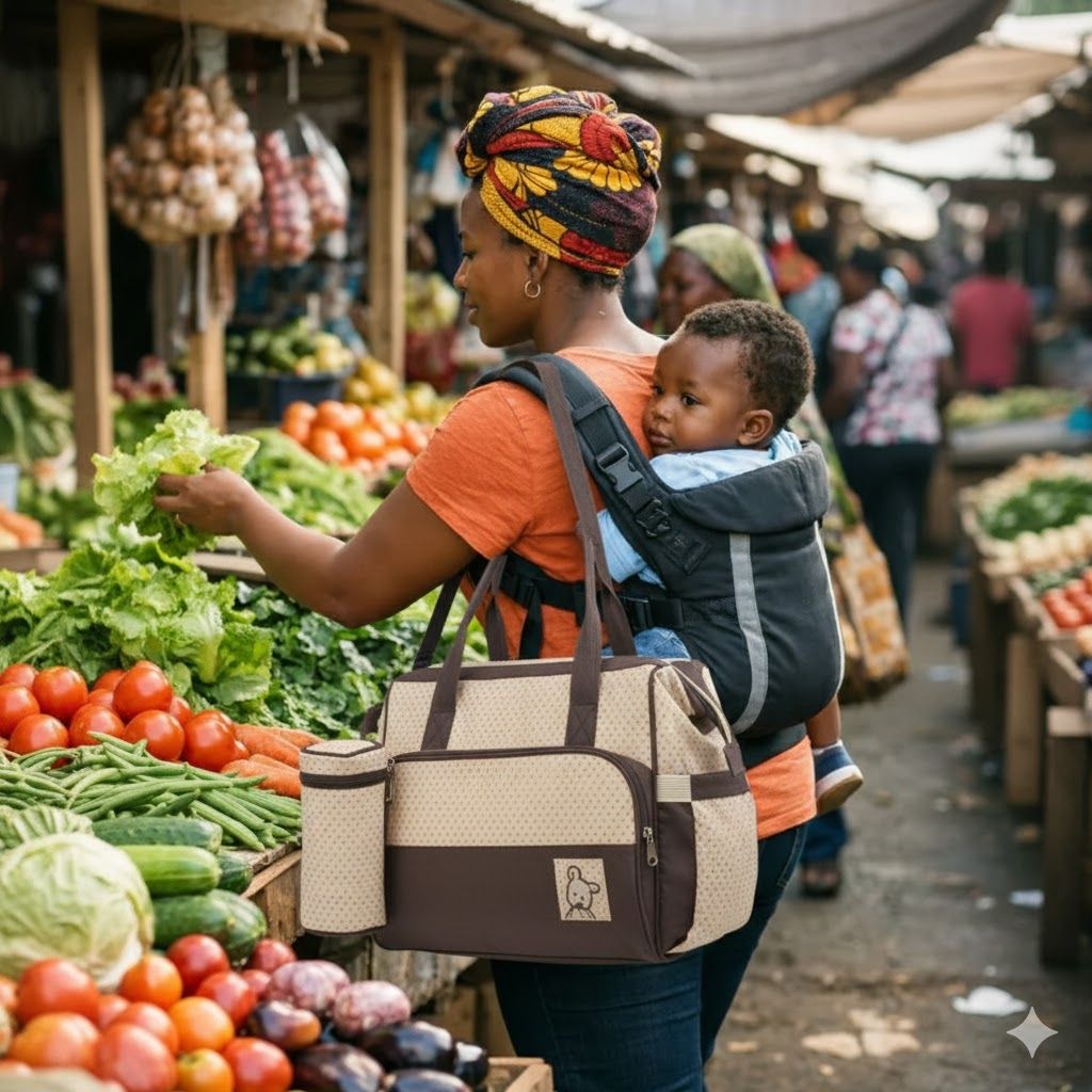 5-in-1 Premium Mummy Diaper Bag Set – Large Capacity, Waterproof Organizer | Best for Travel & Baby Essentials