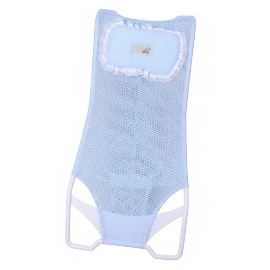 Adjustable Newborn Baby Bath Net Support – Safe Non-Slip Shower Mesh Cradle for Tubs with Head & Back Support