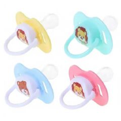 Newborn Baby Silicone Pacifier Soother - Orthodontic Soft-Touch Dummy with Cartoon Design - BPA Free Breast-like Nipple for Infant Sleep