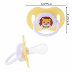 Newborn Baby Silicone Pacifier Soother - Orthodontic Soft-Touch Dummy with Cartoon Design - BPA Free Breast-like Nipple for Infant Sleep
