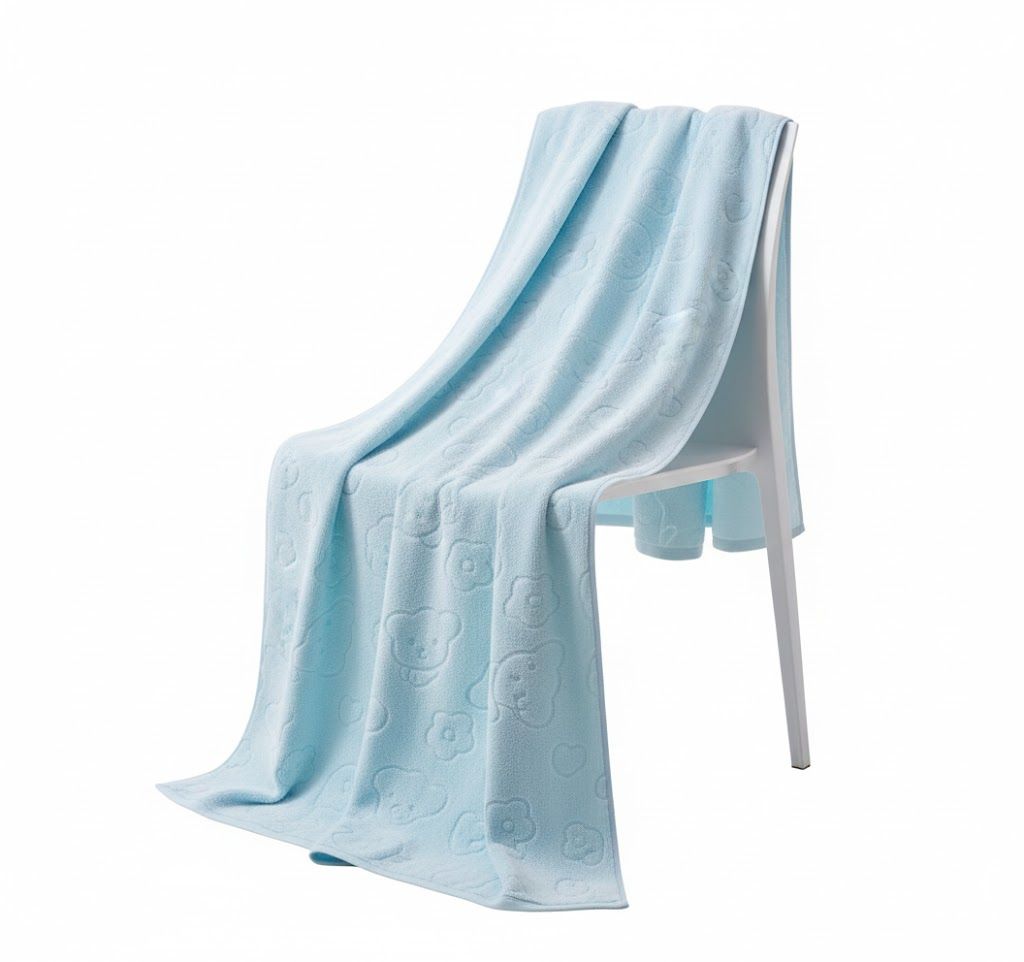 Ultra-Soft Baby Cotton Bath Towel – Highly Absorbent & Quick-Dry – Gentle for Newborn Skin & Toddlers