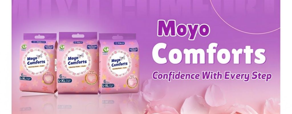 Moyo Comforts Maternity Pads - 6 Pcs Ultra-Absorbent Postpartum Sanitary Pants for After Delivery - Leak-Proof, Breathable & Heavy Flow Protection - (Plus 3 FREE Panty Liners)