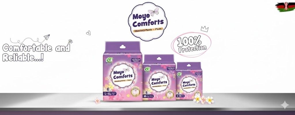 Moyo Comforts Maternity Pads - 6 Pcs Ultra-Absorbent Postpartum Sanitary Pants for After Delivery - Leak-Proof, Breathable & Heavy Flow Protection - (Plus 3 FREE Panty Liners)