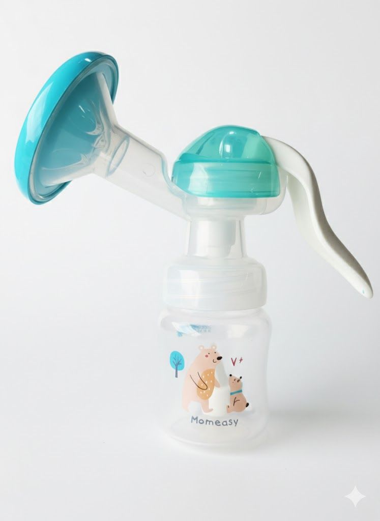 Momeasy Manual Breast Pump – Anti-Countercurrent Design for Hygiene | Portable & Silent | Comfortable High-Efficiency Suction | BPA-Free Baby Feeding Essentials