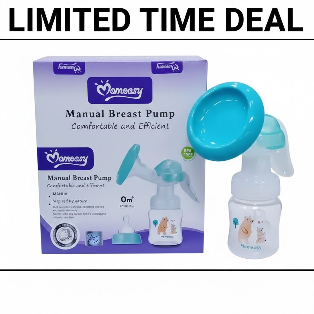 Momeasy Manual Breast Pump – Anti-Countercurrent Design for Hygiene | Portable & Silent | Comfortable High-Efficiency Suction | BPA-Free Baby Feeding Essentials