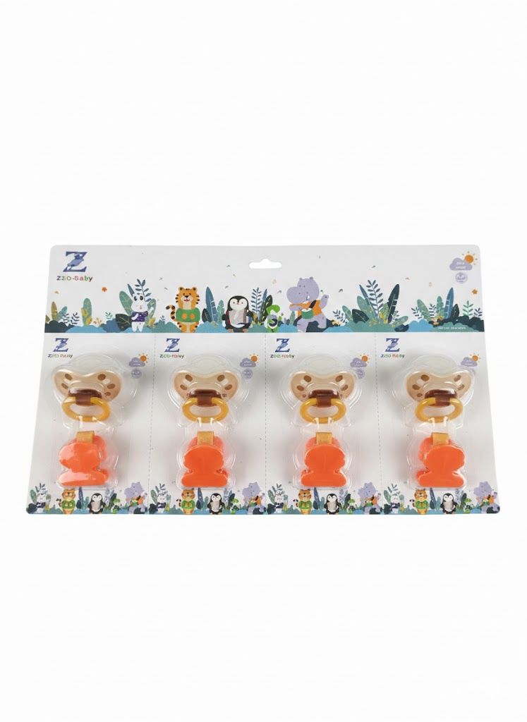 Newborn Baby Silicone Pacifier Soother - Orthodontic Soft-Touch Dummy with Cartoon Design - BPA Free Breast-like Nipple for Infant Sleep