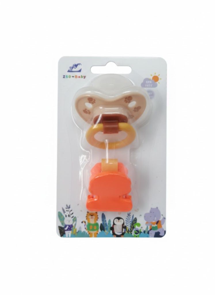Newborn Baby Silicone Pacifier Soother - Orthodontic Soft-Touch Dummy with Cartoon Design - BPA Free Breast-like Nipple for Infant Sleep