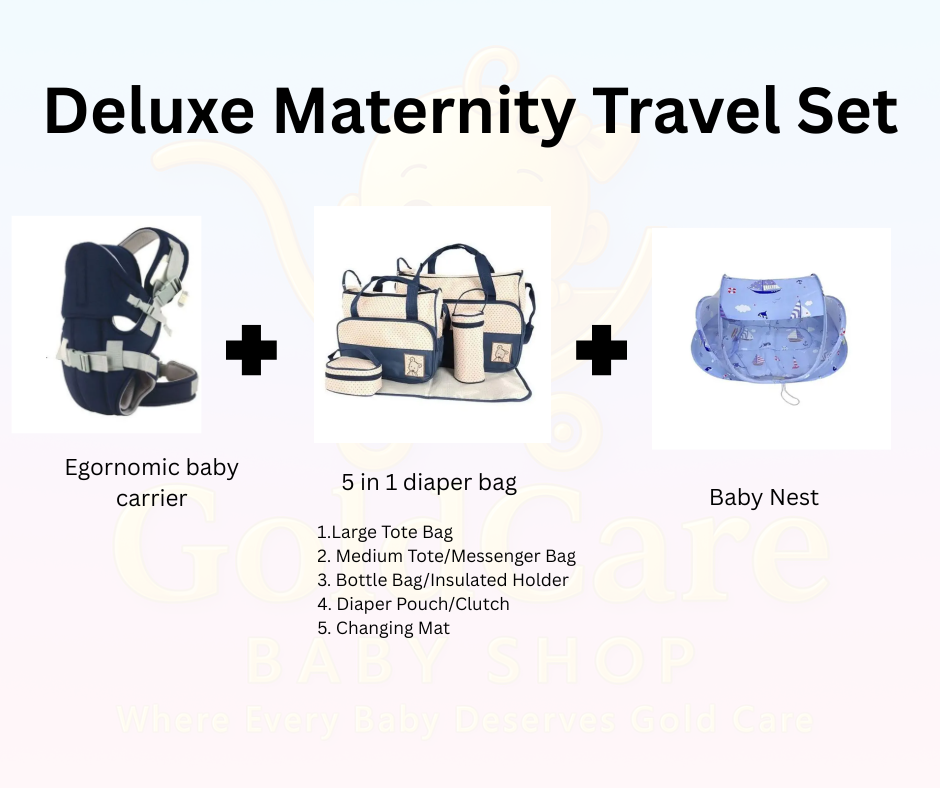 BUNDLE  OFFER 7-in-1 Complete Newborn Travel Suite: Carrier + Diaper Bag + Sleep Nest