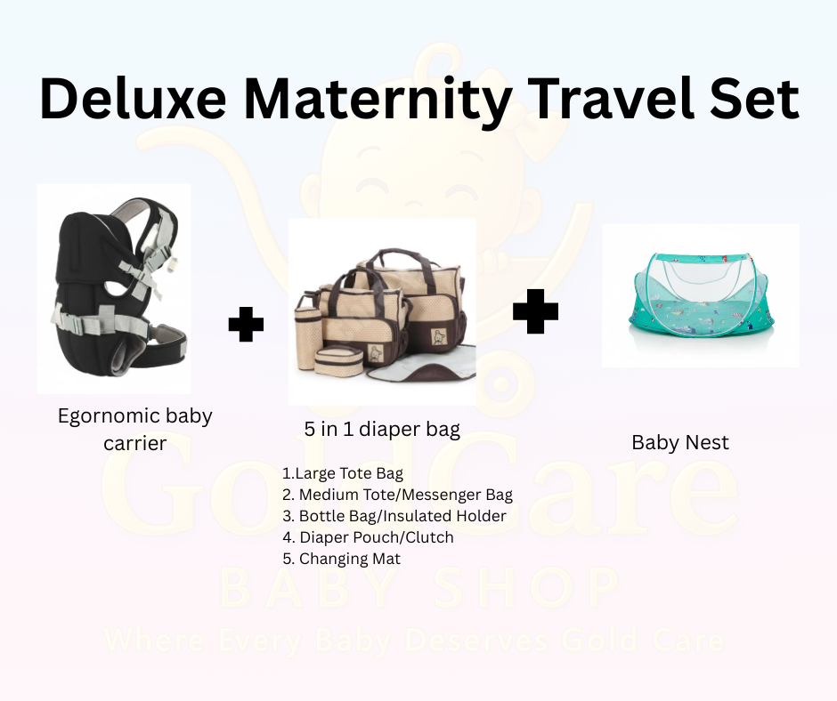 BUNDLE  OFFER 7-in-1 Complete Newborn Travel Suite: Carrier + Diaper Bag + Sleep Nest
