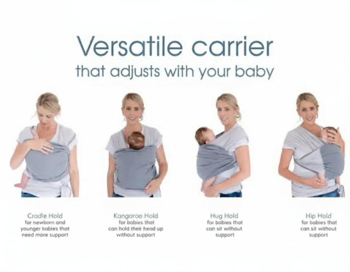 Totowrap Adjustable Baby Carrier - Premium Soft Wrap Sling for Newborns & Infants - Breathable & Hands-Free Bonding Wrap