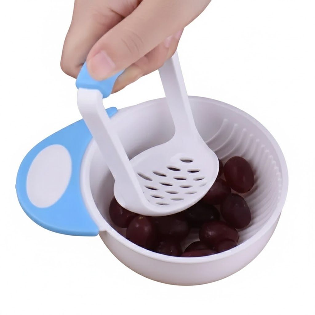 Baby Food Masher & Grinding Bowl Set – Manual Fruit & Vegetable Weaning Tool – BPA-Free Portable Food Maker