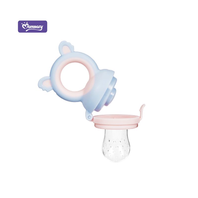 Momeasy 4-in-1 Baby Fresh Food & Fruit Feeder - Silicone Teether, Soother, and Self-Feeding Pacifier