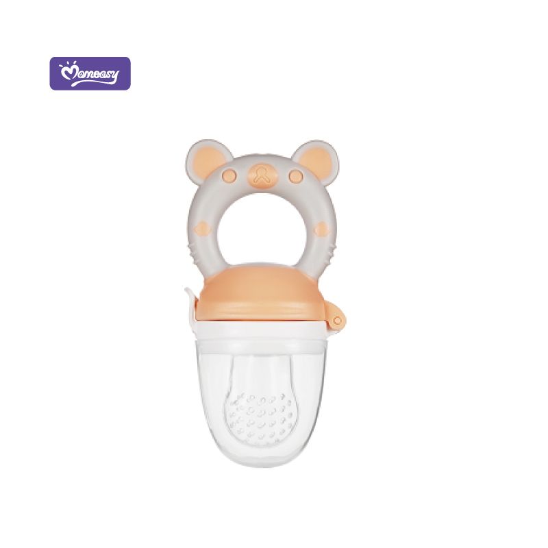 Momeasy 4-in-1 Baby Fresh Food & Fruit Feeder - Silicone Teether, Soother, and Self-Feeding Pacifier