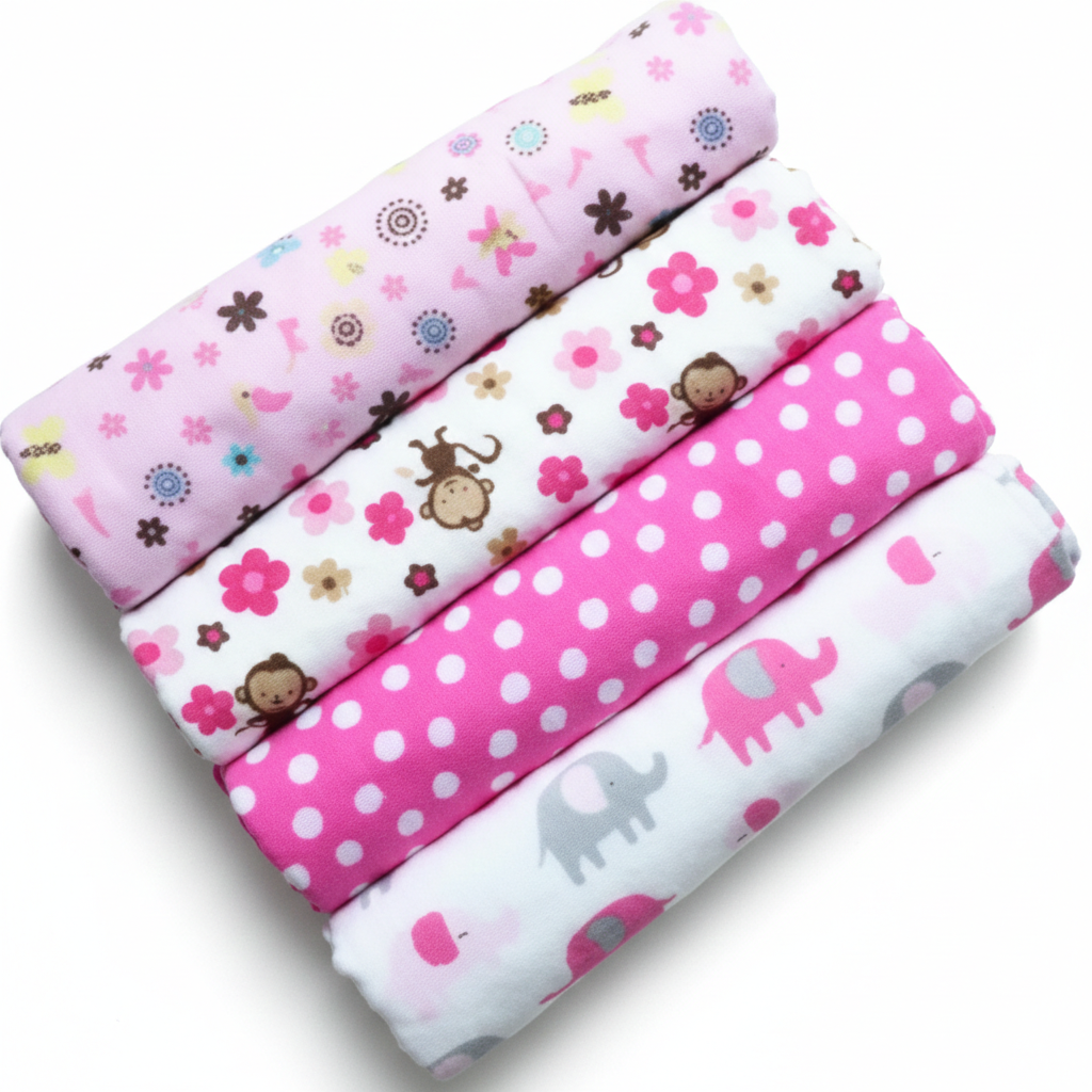 Newborn Receiving  Essentials Bundle: 11 pcs receiving set and 4 pcs flannel/4Receiving Blanket