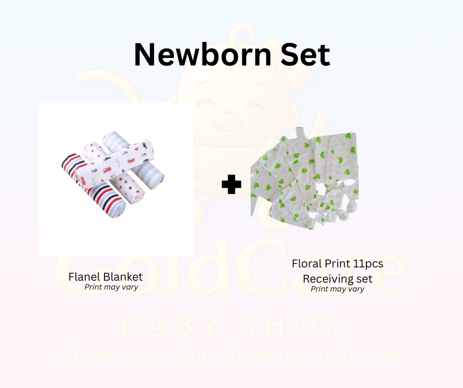 Newborn Receiving  Essentials Bundle: 11 pcs receiving set and 4 pcs flannel/4Receiving Blanket