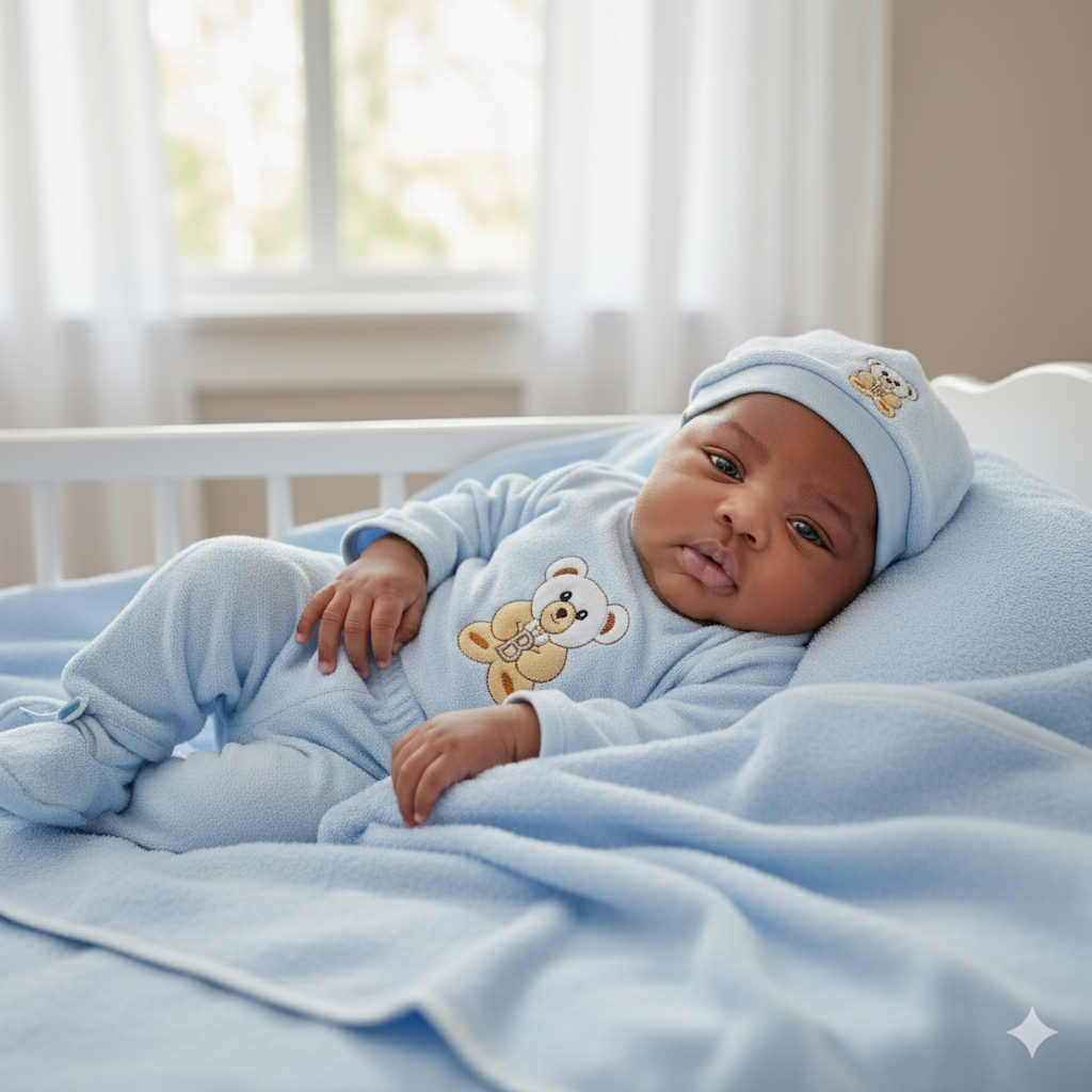 11-Piece Fleece Newborn Receiving Set – Complete Baby Clothing & Hospital Essentials Kit ( PLAIN COLOR)