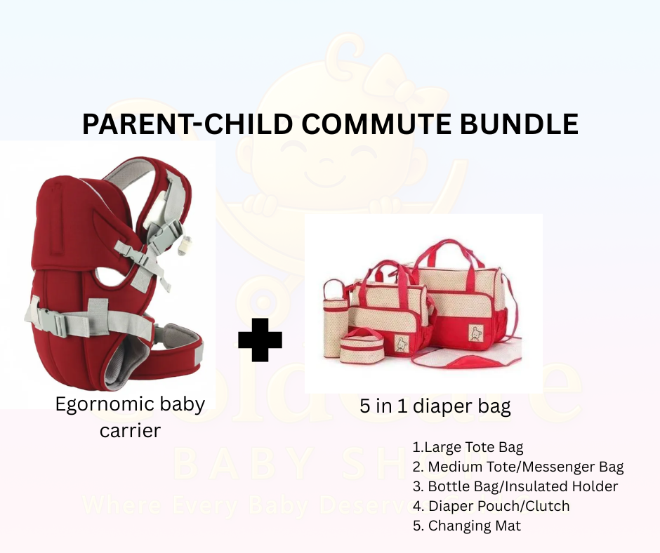 Ultimate Parent-Child Travel Bundle! Ergonomic Baby Carrier (Hip-Healthy) & Versatile 5-in-1 Diaper Bag System | MAX Comfort & Hands-Free