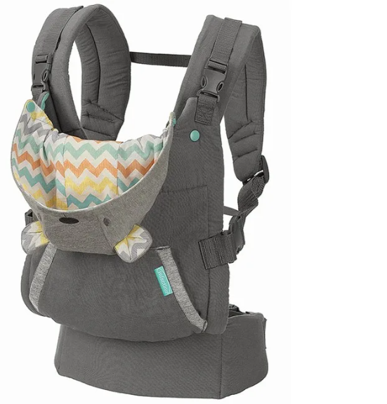 Infantino Flip Advanced 4-in-1 Baby Carrier – Ergonomic Adjustable Front & Back Carrier for Newborns & Toddlers, Soft, Breathable & Comfortable
