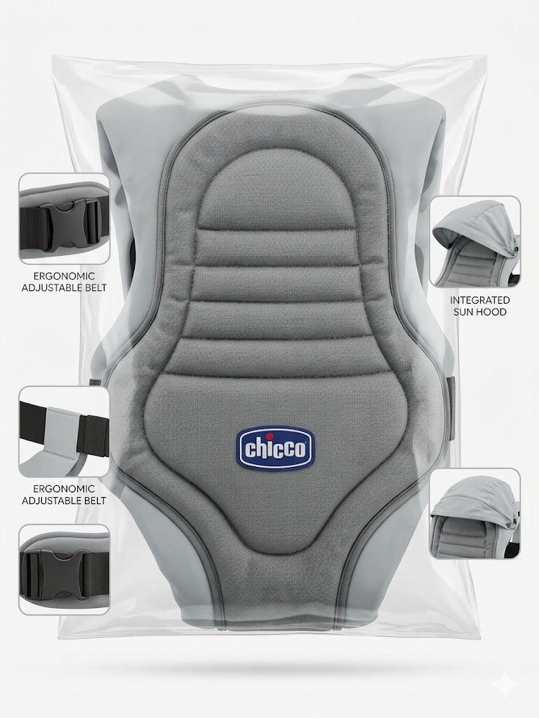 Chicco Ultra Soft Ergonomic Baby Carrier - Multi-Position, Hip-Healthy & Breathable
