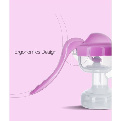 Manual Breast Pump - BPA-Free Portable Silent Handheld Breastfeeding Pump with Soft Silicone Cushion + Free Bottle Cap