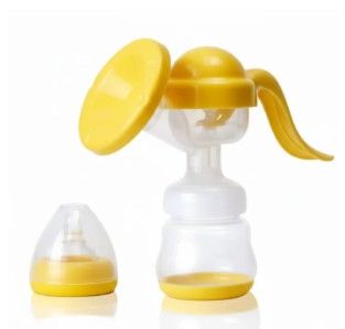 Manual Breast Pump - BPA-Free Portable Silent Handheld Breastfeeding Pump with Soft Silicone Cushion + Free Bottle Cap