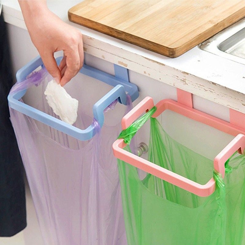 Smart Kitchen Over-Cabinet Storage Hook – Holder for Plastic Bags, Towels & Cleaning Cloths (Deal of the Day!)