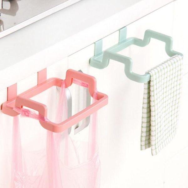 Smart Kitchen Over-Cabinet Storage Hook – Holder for Plastic Bags, Towels & Cleaning Cloths (Deal of the Day!)