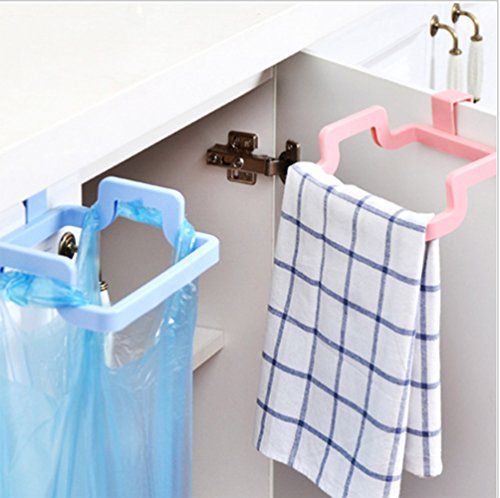 Smart Kitchen Over-Cabinet Storage Hook – Holder for Plastic Bags, Towels & Cleaning Cloths (Deal of the Day!)