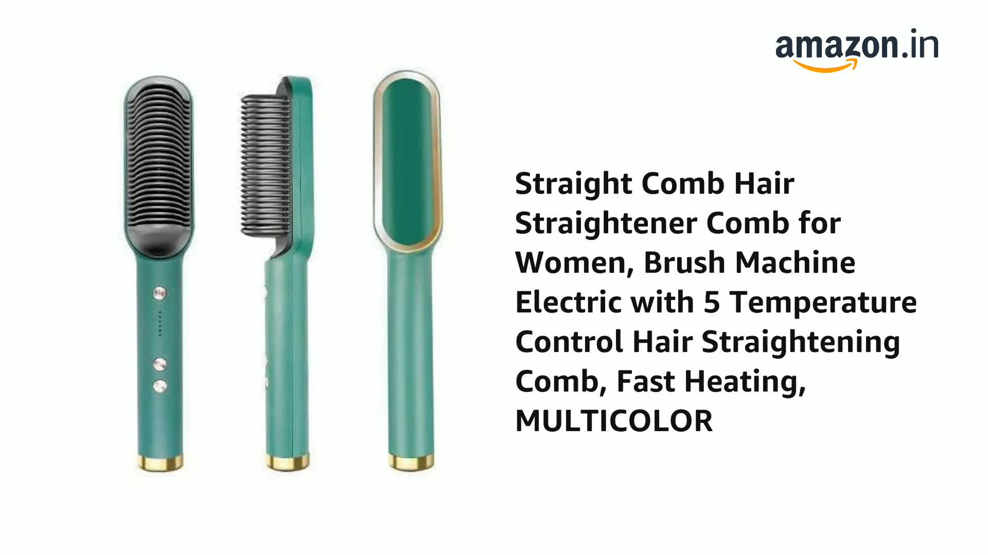 Premium Electric Hot Comb Hair Straightener | Digital Temperature Control, Anti-Burn Design for Frizz-Free Styling