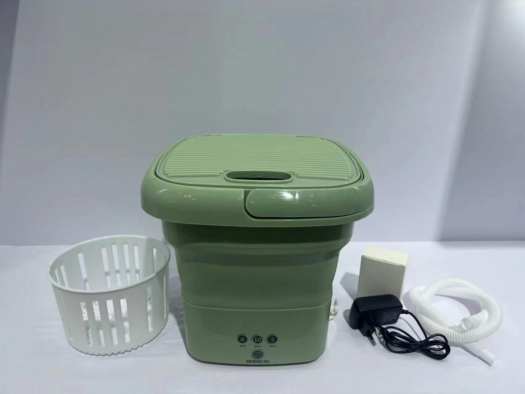 Portable 10 Litre Collapsible Mini Washing Machine with Spin Dryer Basket – Energy Saving Washer for Small Homes, Students & Camping
