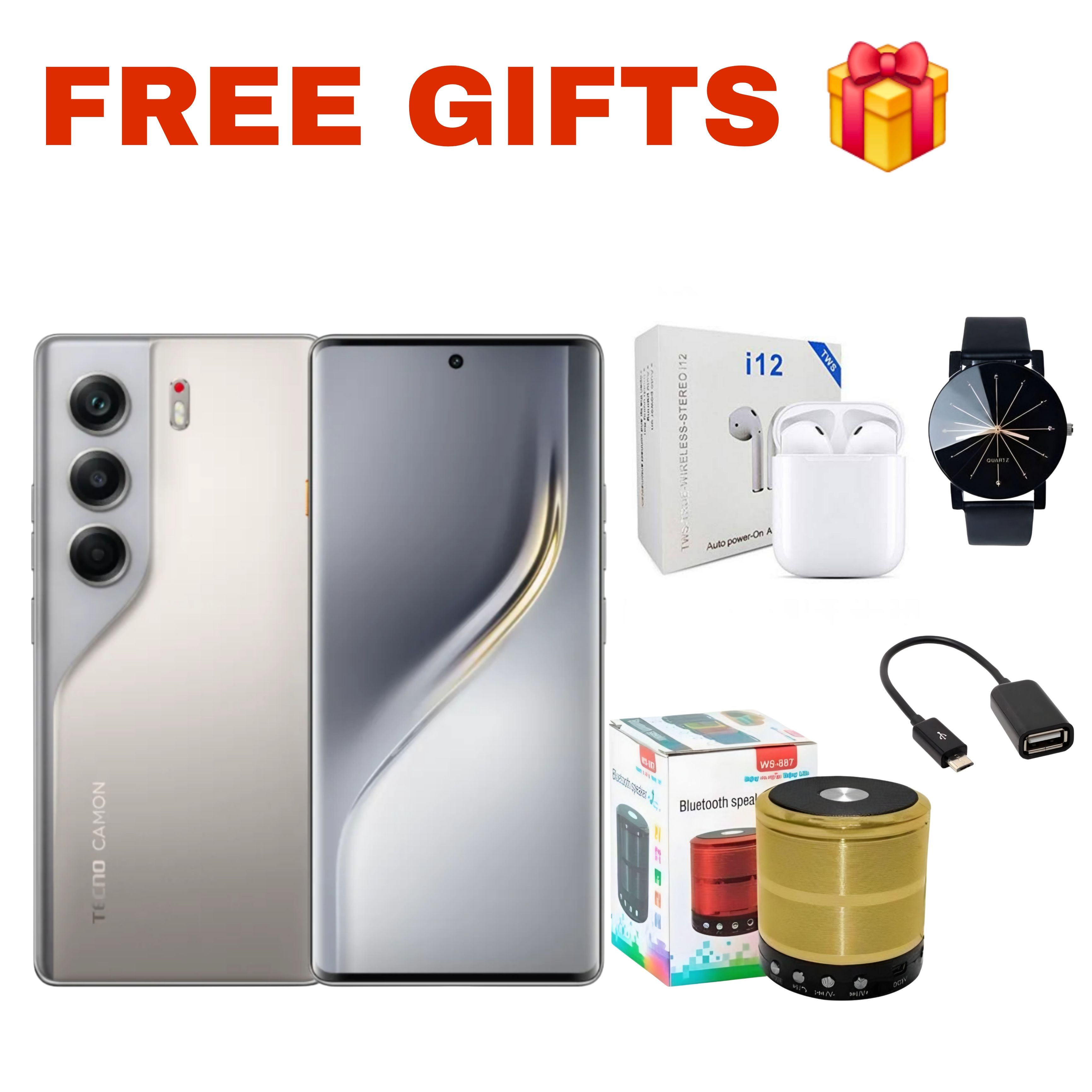 [Black Friday Offer] TECNO Camon 40 Pro 256GB ROM+8GB RAM 6.78' 120Hz AMOLED Curved Display Panda King Glass Protection 50MP+50MP Camera MTK IP66 Dust/Water Resistant 5200mAh Battery Smartphones